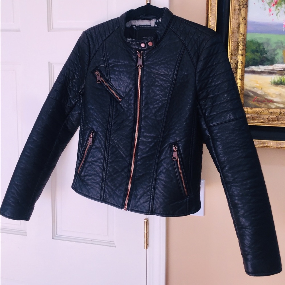 ANDREW MARC FAUX LEATHER JACKET - Picture 6 of 8